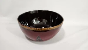 Home Studio Woodland Collection Red Serving Bowl with Pine Trees - Picture 1 of 10