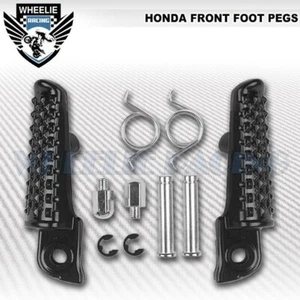 PAR DELANTERO REPOSAPIÉS ESTRIBERAS / BRAZO DE PASO PRINCIPAL NEGRO CONJUNTO 03-16 HONDA CBR/CB LH+RH - Imagen 1 de 1
