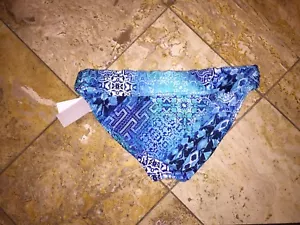 Kenneth Cole Reaction Bikini Badeanzug Unterteil Damen L Blau Hit The Surf Neu mit Etikett - Bild 1 von 5