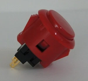 Japan Sanwa Red Start Buttons x 2 pc OBSF-24-VI Video Arcade Parts - Picture 1 of 2