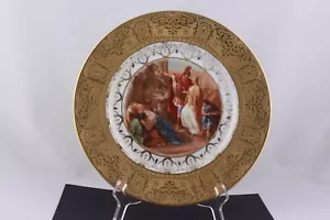 ROYAL CHINA HAND DECORATED 22 KARAT GOLD DINNER PLATE #1 - Picture 1 of 5