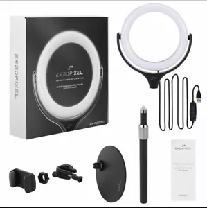 Ergopixel Desktop Tripod Stand with LED Ring Light - Black - New - Picture 1 of 3