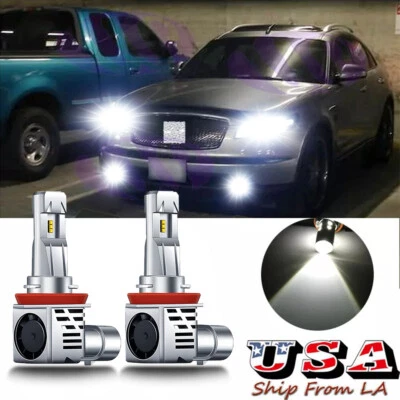 Lâmpada de neblina frontal LED H11/H8/H9100W 6500K para INFINITI M37 M56 QX56 EX35 FX35 - Imagem 1 de 4