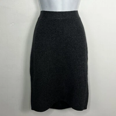 Eileen Fisher Womens Skirt sz M Gray Knee Length Stretch Tencil Merino NEW - Image 1 of 4
