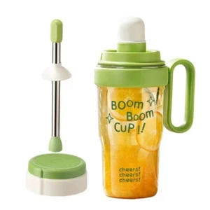 with Straw Cobbler Shaker Lemon Tea Storage Cup Cup Masher Shaker Pot Summer - Picture 1 of 15