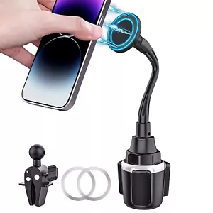 MagSafe Phone Holders for Car Cup, Dashboard/Windshield, Air Vent, 360° Rotation - Picture 1 of 54