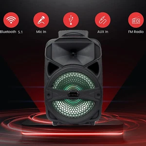 8'' 1000W Bluetooth Portable Speaker Subwoofer Heavy Bass FM Party Sound System - Picture 1 of 10