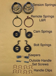 Chevy Olds Pontiac Buick 1941-1948 cerradura de puerta resortes juego completo con control remoto - Imagen 1 de 8