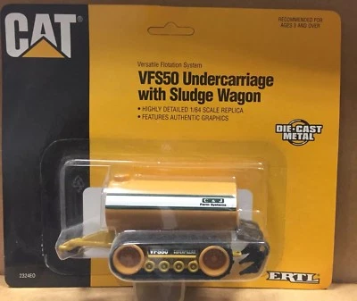 ERTL CAT VFS50 Undercarriage with Sludge Wagon 1/64 NIP - Image 1 of 2