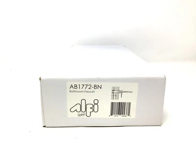 Grifo de baño moderno montado en la pared de níquel cepillado marca ALFI AB1772-BN  Foto 1 de 4