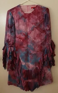 Tina Kalivas Blue & Purple Tie Die Affect Dress Size 10 - Picture 1 of 3