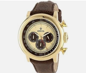 New Invicta Men Analog Quartz Watch with Leather Strap 13058 48mm - Picture 1 of 1