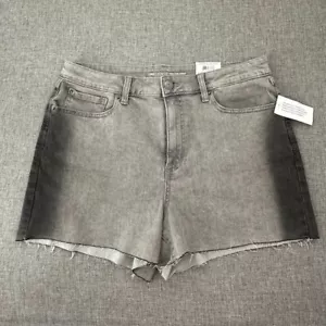 NEW! INC International Concepts Shorts High Rise Frayed Hem Denim Gray 12 Cotton - Picture 1 of 16