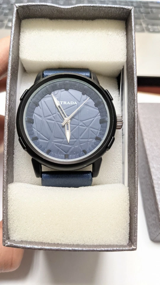 Mens Strada Blue Dress Watch New Factory Sealed Crown - Image 1 of 4