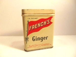 vintage, partially used French's Ginger tin can with some old content - Picture 1 of 8