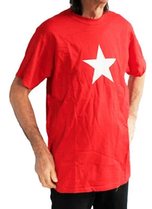 Hombres Brillante Rojo Con Un White Star Camiseta Talla M Para Hasta 102cm Nuevo - Imagen 1 de 3
