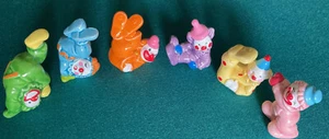 VINTAGE~ORIGINALE~SET DI SEI CLOWN IN CERAMICA~MINIATURE ORNAMENTALI~GIAPPONE~SEARS~WOW - Foto 1 di 13