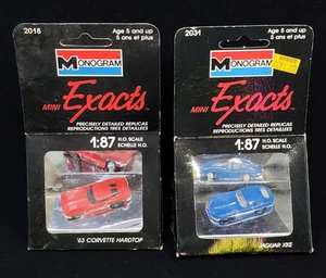 '63 Corvette Hardtop & Jaguar XKE Monogram® Mini Exacts™ Die-Cast 1:87 Set of 2 - Picture 1 of 9
