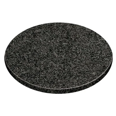 Large Black Speckled Granite Round Cutting Chopping Board Server Marble Stone - Image 1 of 4