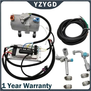 Car Truck Bus A/C 12V Electric Compressor Set for Auto AC Air Conditioning - Picture 1 of 11