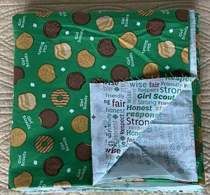 Girl Scout Green Cookie 100% Cotton Fabric 2 1/4 yards x 44" Wide + Xtra READ - Picture 1 of 4