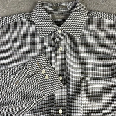 Daniel Cremieux Shirt Mens XL Houndstooth Button Up Long Sleeve Dress Shirt - Image 1 of 4