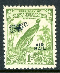 British Colonies 1932 New Guinea 1p Green Scott #C29 Airmail Mint G762 - Picture 1 of 6