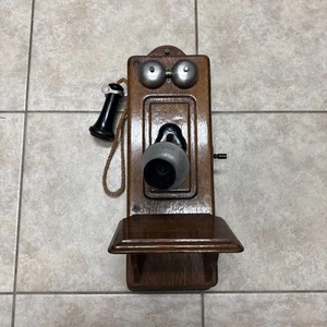 Vintage Antik 1900’s KELLOGG OAK WANDKURBEL TELEFON • FUNKTIONIERT NICHT - Bild 1 von 7