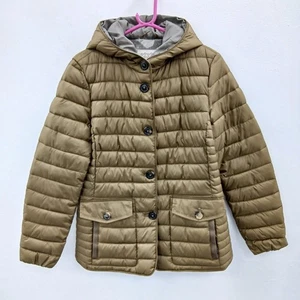 Geox Respira Brown Puffer Jacket UK12 Women's Buttoned Outerwear RMF18-ER - Picture 1 of 6
