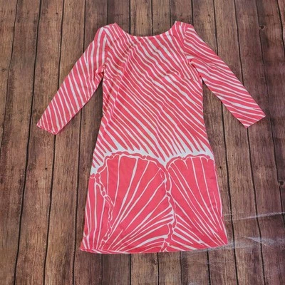 Vestido Lilly Pulitzer Mujer S Rosa Coral Topanga Mini Manga Larga Foto 1 de 4