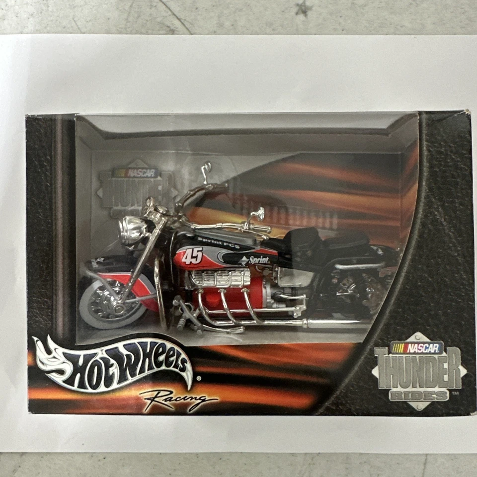 2002 Hot Wheels Nascar Thunder Rides Racing 45 Sprint 55720 Red Harley Chopper - Image 1 of 1