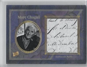 2025 Pieces Of The Past Marc Chagall #166 Authentic Hand Written Jumbo Relic - Bild 1 von 2