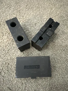3pc Set 8” Tongue & Groove Huron 8MSH Steel Soft Jaws Metal Lathe 2pc Chuck Repl - Picture 1 of 8