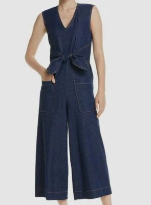 $759 Mono de mezclilla Joie para mujer azul Wister cremallera trasera sin mangas corto con cinturón XS Foto 1 de 2