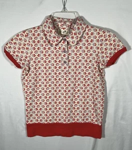 Fossil Flower Short Sleeve Shirt Women’s Small Short Waisted - Picture 1 of 6