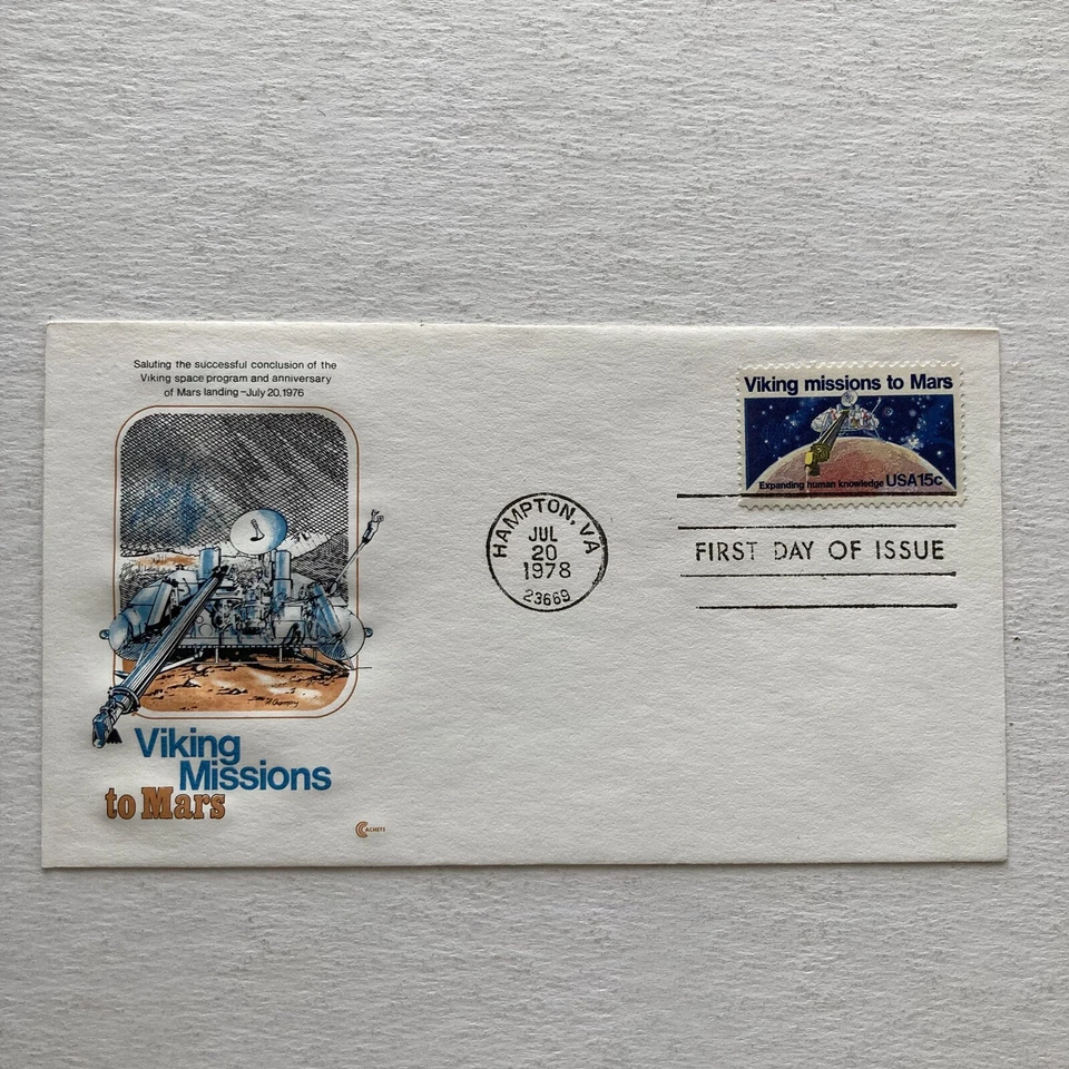 1978 Viking Missions Saluting the Anniversary of the Mars Landing FDC 7-20-78 - Image 1 of 4