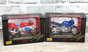 Set of 2 Special Edition Maisto 1:18 Die Cast Metal Motorcycles BMW & Yamaha - Picture 1 of 9
