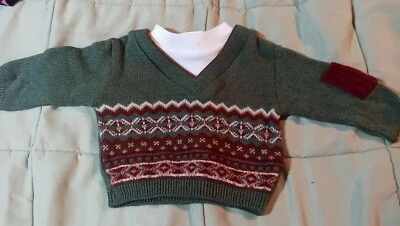 Vestido Suéter Baby Togs Niño Vacaciones O Bonito Vestido Talla 3/6 Mon. Excelente forma Foto 1 de 4