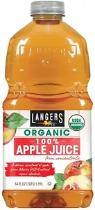 100% Natural Organic Apple Juice - 64 Floz Bottles, No Added Sugars, Pack of 8 - Picture 1 of 4