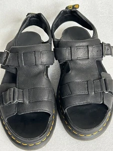 Dr. Martens Hayden Men Size 10 M Black Leather Strappy Sandals AW501 Shoes - Picture 1 of 11