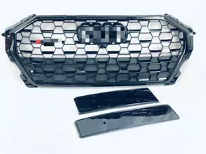 Front Bumper Black Grill Honeycomb Mesh Grille For Audi Q3 RSQ3 2020 2021 - Foto 1 di 9