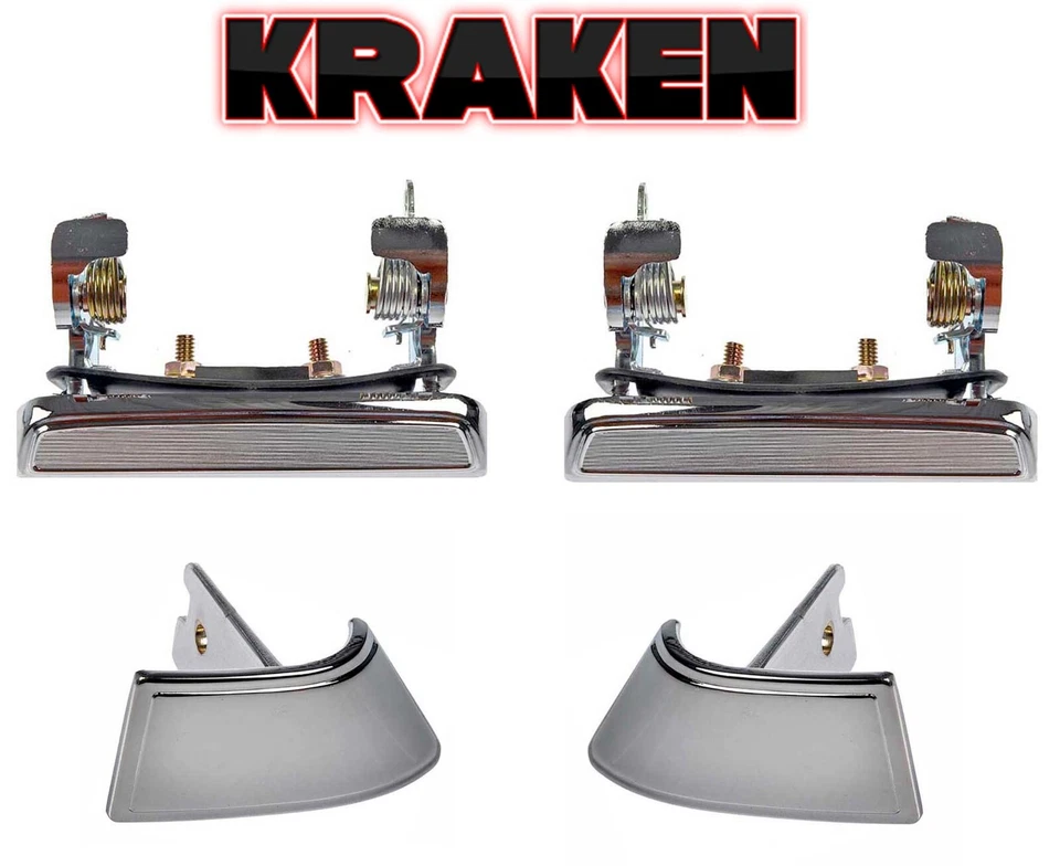 Outside Inside Door Handles For 1973-1979 Ford Truck 78-79 Bronco Chrome Metal - Image 1 of 4