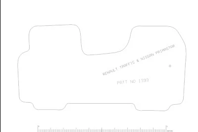 RENAULT TRAFFIC FURGONETA (01+) 1 PIEZA Juego de tapetes a medida para automóvil ACABADO BLANCO Foto 1 de 2