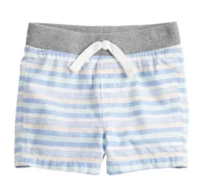 NWT New Newborn Boys Blue White Striped Shorts Size 6 Months - Picture 1 of 1