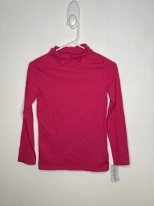 Cat & Jack Turtle Neck Top Girls Six Large 10-12 Pink Long Sleeve Layering Shirt - Picture 1 of 4