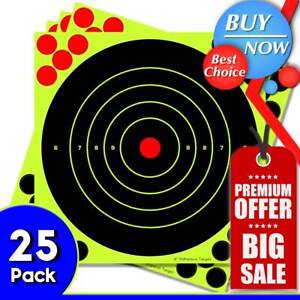 25Pack Shooting Targets Splatter Paper-Shots Burst Gun Shoot Rifle Highwild