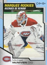NM- 2020 O-Pee-Chee 630 Michael McNiven RC Blue Montreal Canadiens Card