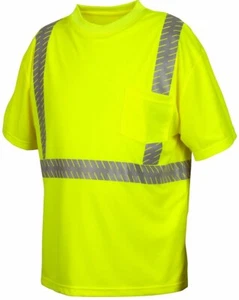 Pyramex Safety RTS2310X2 Hi-Vis SAFETY Shirt with Moisture Wicking Mesh, 2X-L - Picture 1 of 4