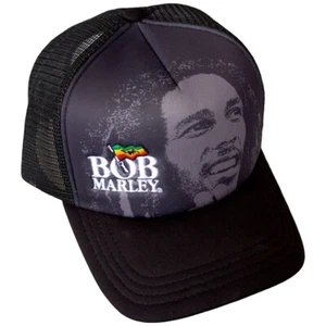 Gorra de béisbol Bob Marley - Logo y cara - negra de malla OSFA Trucker - Imagen 1 de 2