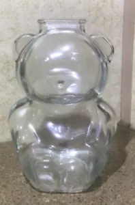Vintage Glass Teddy Bear Piggy Savings Bank !!!MUST SEE!!! - Picture 1 of 3
